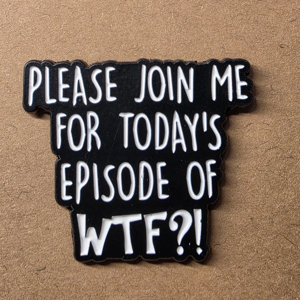 Black and White Novelty Pin